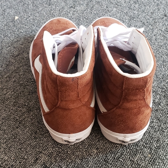 Vans Sk8-Hi Pig Suede Tortoise Shell Brown Sneakers NEW - Picture 4 of 12